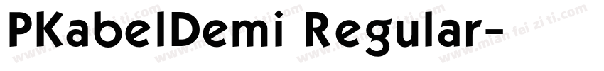 PKabelDemi Regular字体转换